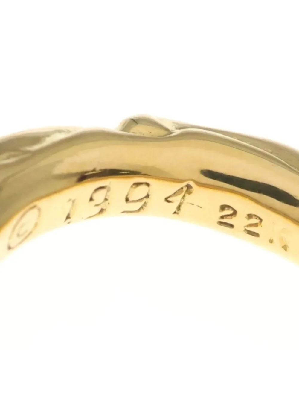 Chrome Hearts 22k Scrl Band Scroll Ring Gold